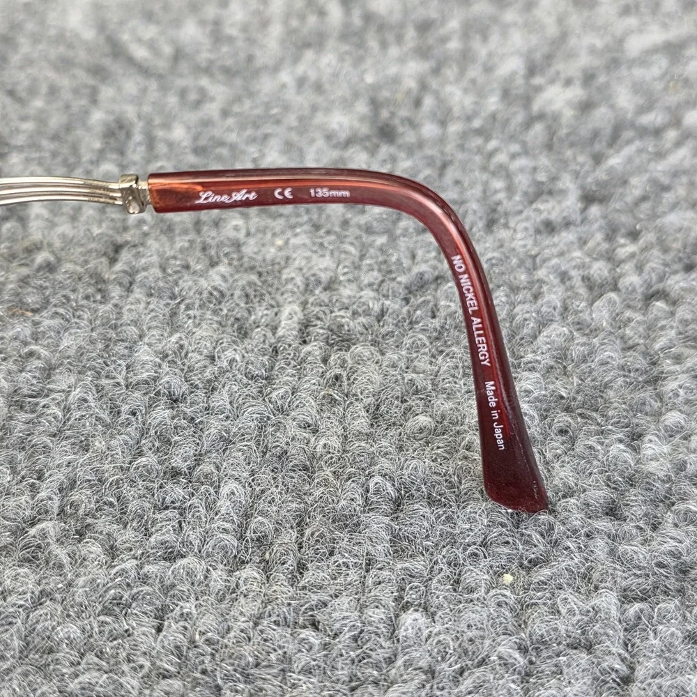 CHARMANT Eyeglass Frames Titanium Line Art XL 2006 Silver 51-18-135